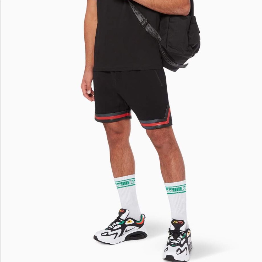 UNISEX!! BUKA Retrofunk Leather Trim Shorts size Large (NWT)